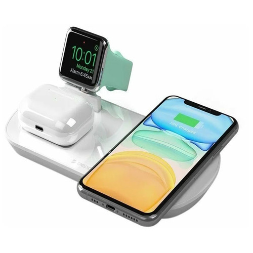 ЗУ беспроводное Deppa 3 in1 ( iPhone/Apple Watch/AirPods) 17,5W White фото 